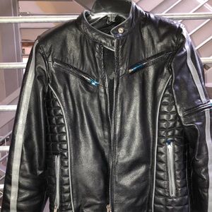 Women’s small motorcycle jacket, leather